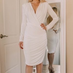 NASTY GAL ORIGINAL Bright White Power Dress